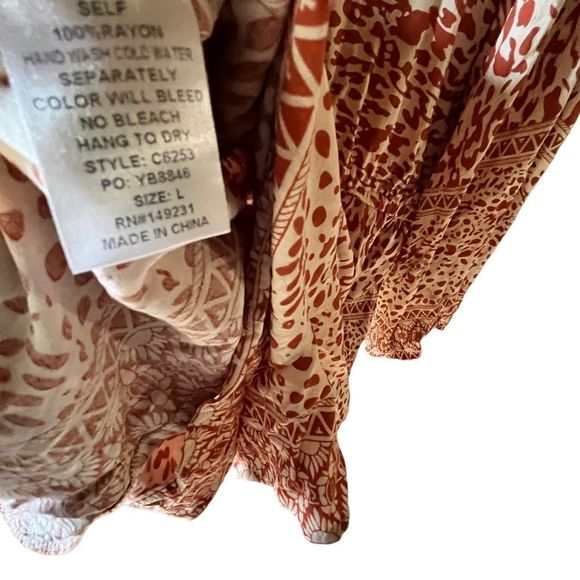 Kori SzL Dress/Romper White/Rust Animal Print - Picture 6 of 6